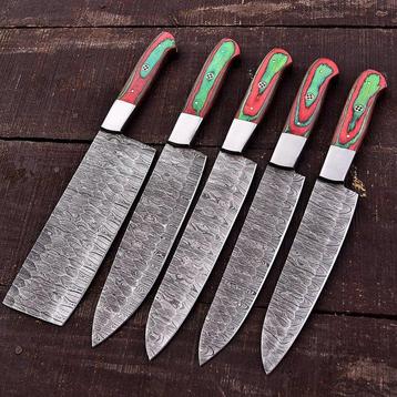 Couteau de cuisine - Chefs knife - Bois dur et acier plié à