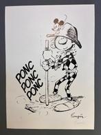 Franquin, André - 1 Offset Print - Gaston - Arlequin - 1986, Nieuw