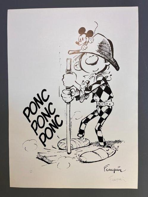 Franquin, André - 1 Offset Print - Gaston - Arlequin - 1986, Boeken, Strips | Comics
