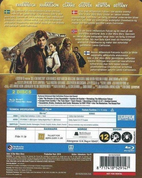 Solo A Star Wars Story steelbook (blu-ray tweedehands film), CD & DVD, Blu-ray, Enlèvement ou Envoi