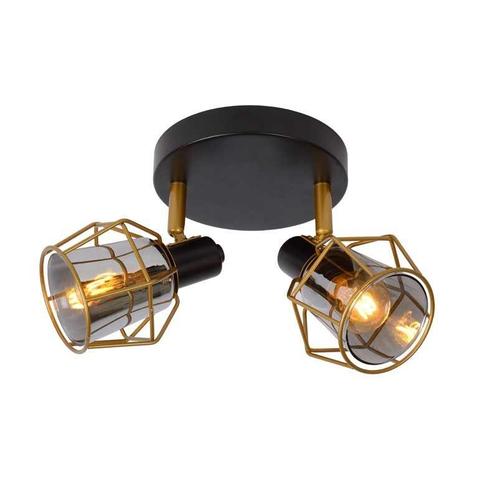 Lucide NILA - Plafondspot - 2xE14 - Zwart -, Huis en Inrichting, Lampen | Spots, Nieuw, Verzenden