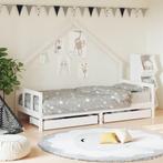 vidaXL Kinderbedframe met lades 90x190 cm massief grenenhout, Verzenden, Nieuw
