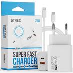 2dekans | Strex USB-C & USB-A Snellader 25W - GaN Oplader, Telecommunicatie, Mobiele telefoons | Telefoon-opladers, Ophalen of Verzenden