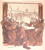 Spotprent Politiek en schaarste in Nederland tijdens Eers..., Antiek en Kunst, Verzenden