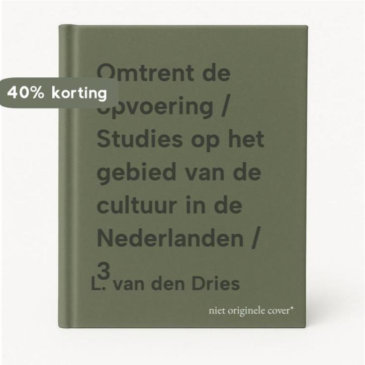 Omtrent de opvoering / Studies op het gebied van de cultuur, Boeken, Kunst en Cultuur | Dans en Theater, Zo goed als nieuw, Verzenden