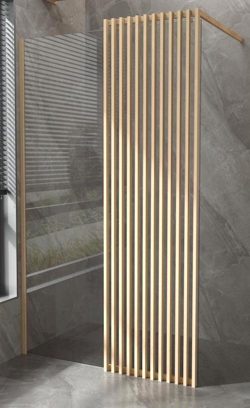 SALE - Elin 90 x 200 - Hout - Inloopdouche -, Doe-het-zelf en Bouw, Sanitair, Nieuw, Ophalen of Verzenden