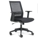 Evora ergo- bureaustoel met gaasrug zwart-zwart ES - Nieuw