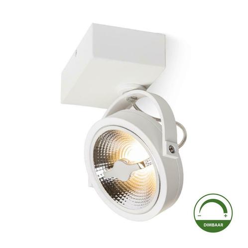 Opbouw spot dimbaar Enkel AR111 Wit Incl. LED lamp Dim to, Maison & Meubles, Lampes | Lampes en vrac, Envoi