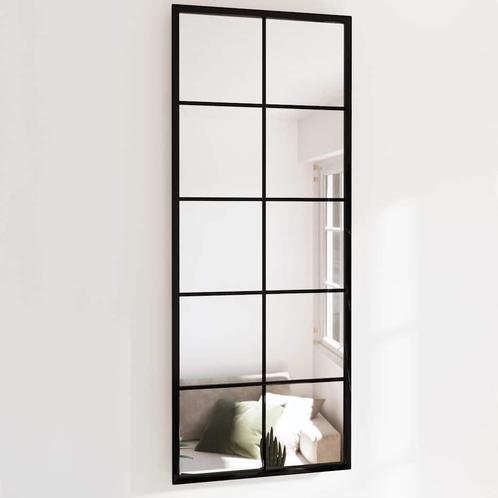 vidaXL Wandspiegel 100x40 cm metaal zwart, Huis en Inrichting, Woonaccessoires | Spiegels, Nieuw, Verzenden