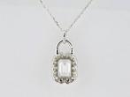 Ketting met hanger - 14 karaat Witgoud - 2.04ct. tw. Diamant