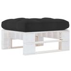 vidaXL Tuinhocker pallet geïmpregneerd grenenhout wit, Tuin en Terras, Verzenden, Nieuw