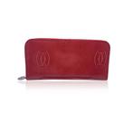 Cartier - Burgundy Patent Leather Happy Birthday Wallet Coin