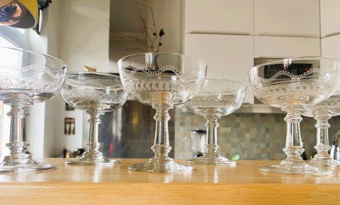 Val Saint Lambert - Service de table pour 6 (6) - Modèle, Antiquités & Art, Antiquités | Verre & Cristal