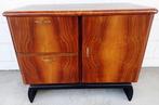 Armoire à liqueurs - Ronce de noyer, Verre - Bar mobile Deco, Antiquités & Art