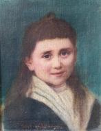 European School XIXe - Portrait de jeune fille du XIXème