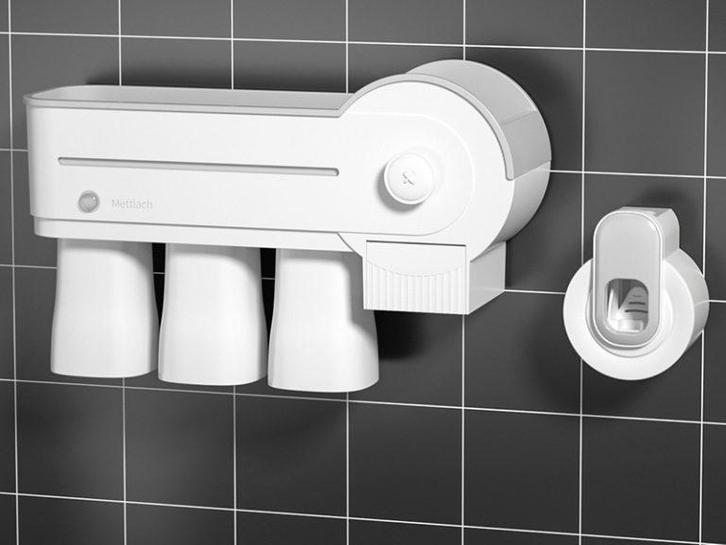 WhiteTeeth Tandenborstelhouder - Wit - Tandpasta Dispenser -, Tuin en Terras, Hand-tuingereedschap, Nieuw