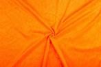 Fluweel stof oranje stof - 10m rol - Velours stretch, Hobby en Vrije tijd, 200 cm of meer, Nieuw, Oranje, Polyester