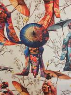 Weefsel Geishe en parasols – Japanse elegantie op een
