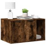 vidaXL Kattenbakkast 80x50x45 cm bewerkt hout gerookt, Dieren en Toebehoren, Katten-accessoires, Verzenden, Nieuw