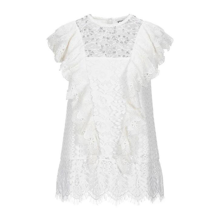 Essentiel • witte kanten top Valaplaya • 38, Kleding | Dames, Blouses en Tunieken, Wit, Nieuw, Maat 38/40 (M), Verzenden