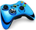 Microsoft Xbox 360 Controller Wireless Chrome Blauw, Games en Spelcomputers, Spelcomputers | Xbox 360, Ophalen of Verzenden, Zo goed als nieuw