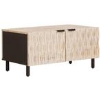 vidaXL Salontafel Wit 80 x 50 x 40 cm Massief Mango Hout, Verzenden, Nieuw