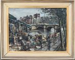 Raymond Besse (1899-1969) - Bouquinistes du Pont Neuf, Paris, Antiek en Kunst, Kunst | Schilderijen | Klassiek
