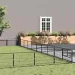 vidaXL Hondenkennel 100 m² staal zwart, Verzenden
