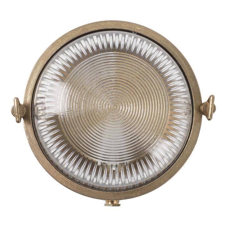 Scheepslampen & Maritiem Tollo Nautische Muurlamp Messing Ø, Tuin en Terras, Buitenverlichting, Verzenden