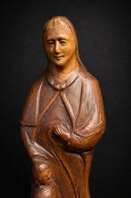 J Coutver - Beeld, Sint Anna met Maria - 34 cm - Hout - 1955
