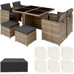 Luxe wicker tuinset Manhatten - natuur