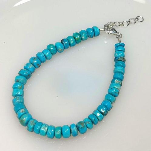 34,21 karaat natuurlijke turkoois kralen Armband- 6.84 g, Verzamelen, Mineralen en Fossielen