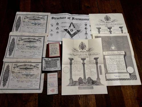 Royaume-Uni - Document - Genuine 1972-1993 (10) Masonic, Verzamelen, Militaria | Algemeen