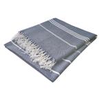 Hammam Badlaken Navy 90x165cm 100% Katoen - Treb WS, Verzenden, Nieuw, Overige kleuren, Handdoek