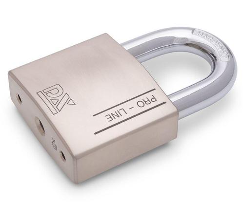 Hangslot DX PRO-line HSPRO 70 R SE zilver, Doe-het-zelf en Bouw, Hang- en Sluitwerk, Klink of Kruk, Nieuw, Overige materialen