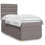 vidaXL Boxspring met matras stof taupe 90x200 cm, Huis en Inrichting, Verzenden, Nieuw