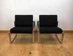 Giroflex - Fauteuil - Chroom, hard hout, materiaal - Twee