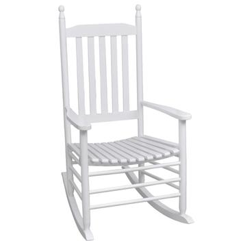 vidaXL Schommelstoel met gebogen zitting hout wit, Tuin en Terras, Tuinstoelen, Verzenden, Nieuw