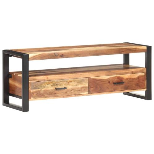 vidaXL Tv-meubel 120x35x45 cm hout met honingkleurige, Huis en Inrichting, Kasten |Televisiemeubels, Nieuw, Verzenden