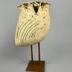 Ewa Budzowska - big -OWL- decorated by 24 carat gold, Antiek en Kunst