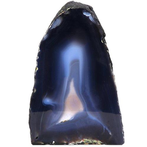 Geen Reserve - Blauwe Agaat Geode - 25x17x11 cm- 4.6 kg, Verzamelen, Dierenverzamelingen