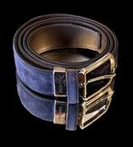 Canali - CANALI BELT IN BLUE CHAMOIS LEATHER - EXCLUSIVE -, Antiquités & Art