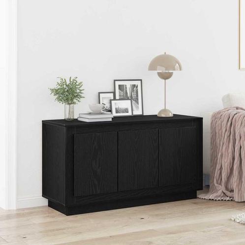 vidaXL Sidetable Zwart eiken 102 x 35 x 55 cm Bewerkt hout, Huis en Inrichting, Kasten | Dressoirs, Nieuw, Verzenden