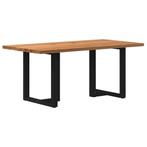 vidaXL Eettafel rechthoekig 180x90x74 cm massief eikenhout, Huis en Inrichting, Tafels | Eettafels, Verzenden, Nieuw