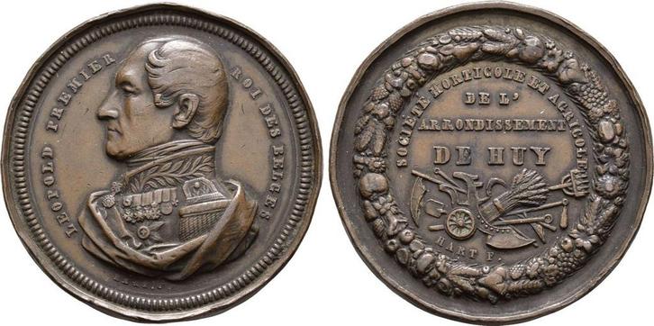 Brons medaille o J Belgie Leopold 1830-1865, Postzegels en Munten, Penningen en Medailles, Verzenden
