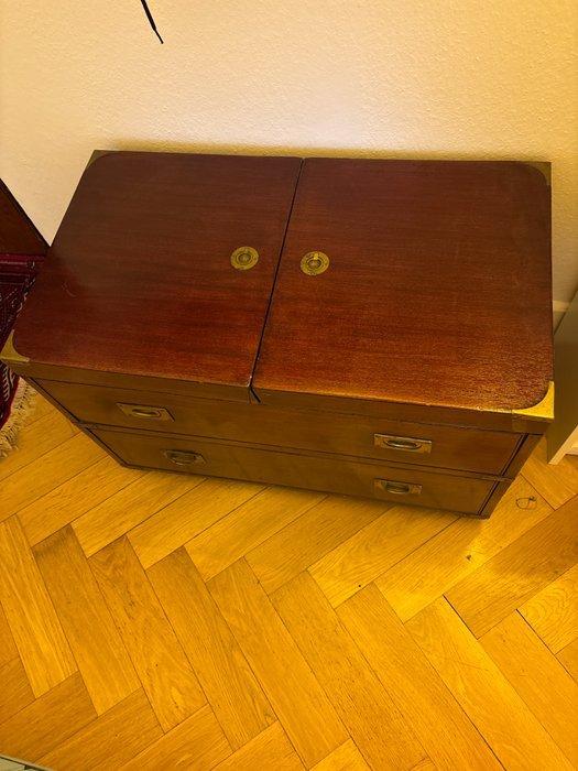 Ladekast - Mahonie, Messing - meubel-bar de marine, Antiek en Kunst, Curiosa en Brocante
