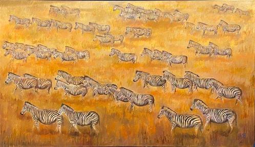 École Européene (XX) - La savane, Antiek en Kunst, Kunst | Schilderijen | Klassiek