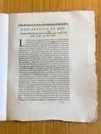 Louis XIV - Declaration du Roy - 1698, Antiquités & Art