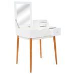 vidaXL Kaptafel met spiegel 60x50x86 cm MDF, Maison & Meubles, Tables | Coiffeuses, Verzenden