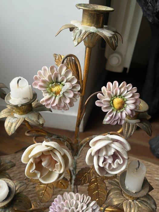 Taperstick (kleine blaker met een dunne pijp) (2) - Brons,, Antiek en Kunst, Curiosa en Brocante